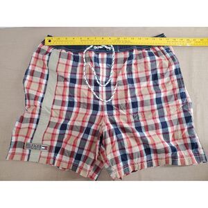 Tommy Hilfiger Men's Swim Trunks‎ Large Swimming Shorts Red/White/Blue Plad